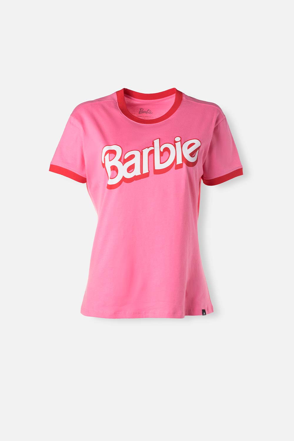 Camiseta de Barbie rosada manga corta para mujer M-0
