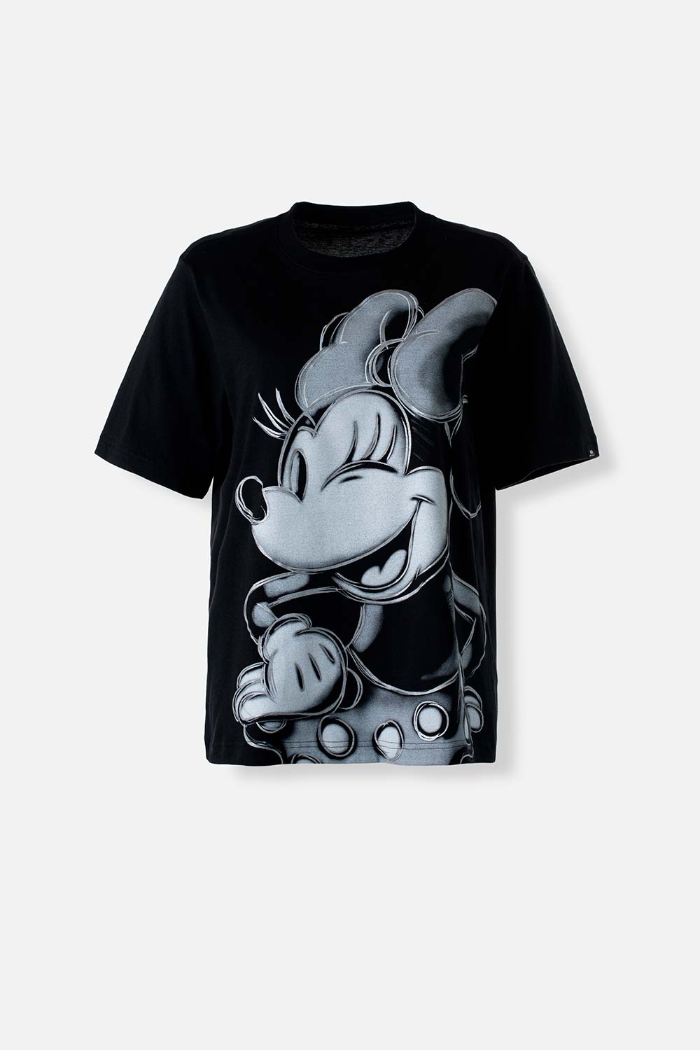 Camiseta de Minnie Mouse negra manga corta para mujer XS-0